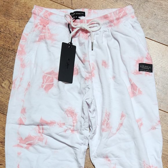 SILVER Women's Pink Fleece Lined Tie-Dye Joggers - NEW NWT - Picture 5 of 7